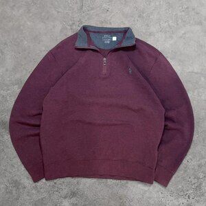 Polo Ralph Lauren burgundy quarter zip red zip sweatshirt Mens Small